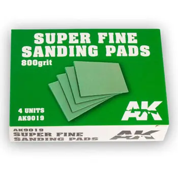 Superfeine Schleifpads, Körnung 800, 4 Stück