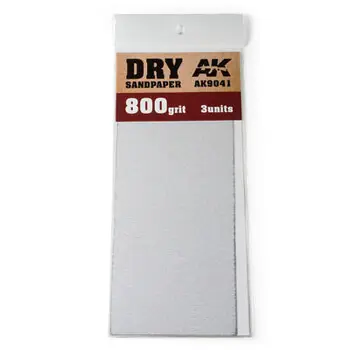 Trockenschleifpapier, Körnung 800. 3 Einheiten