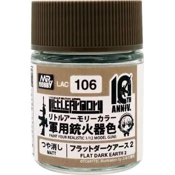 Mr Hobby -Gunze Little Armory Farbe (18ml) 10. Jubiläum. FLAT DARK EARTH 2