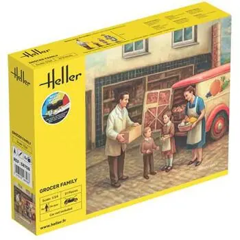 Starter-Kit Lebensmittelhändler-Familie in 1:24