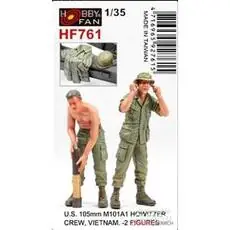 U.S. 105mm M101A1 howitzer crew of vietnam war-2 Figures in 1:35