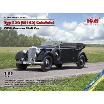 Typ 320 (W142) Cabriolet, WWII German Staff Car in 1:35