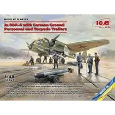 Ju 88A-4 with German Ground Personnel and Torpedo Trailers in 1:48