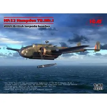 HP.52 Hampden TB.Mk.I WWII British torpedo bomber in 1:48