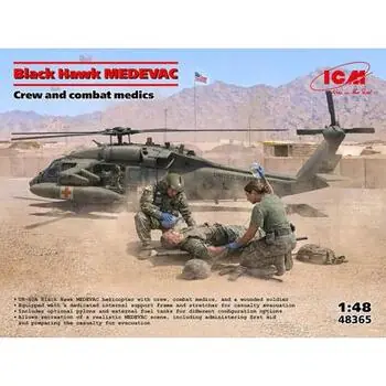 UH-60A Black Hawk Medevac with flight medics in 1:48