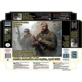 Russian-Ukrai Warseri,Kit No4.Territ DefForc Ukrai.Bucha cle-up mara rapiApr22 in 1:35