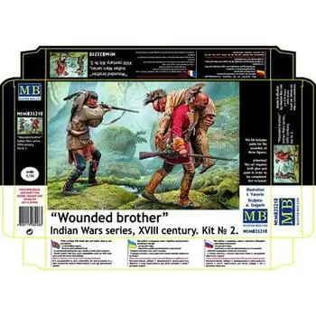 Verwundeter Bruder. Serie Indianerkriege, 18. Jahrhundert. Bausatz Nr. 2 in 1:35
