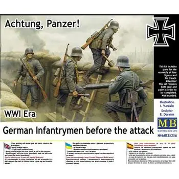 Deutsche Infanteristen vor dem Angriff im Maßstab 1:35