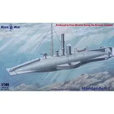 Nordenfeld I steam-powered submarine in 1:144