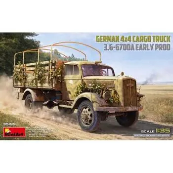 German 3t 4x4 Cargo Truck 3.6-6700A Early Prod in 1:35