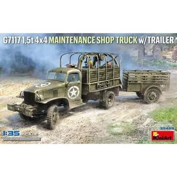G7117 1,5t 4x4 Maintenance Shop Truck w/Trailer in 1:35