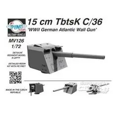 15 cm TbtsK C/36 WWII German Atlantic Wall Gun in 1:72