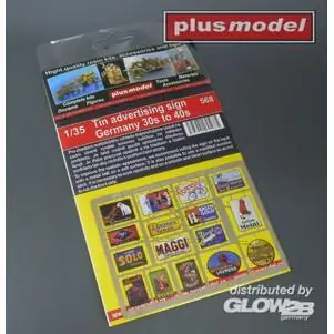 Tin advertising sign Germany in 1:35