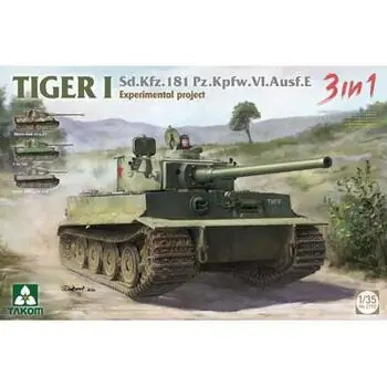 Tiger I Experimentalprojekt Sd.Kfz. 181 Pz. Kpfw. VI. Ausf. E 3 in 1 in 1:35