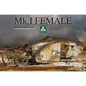 WWI Heavy Battle Tank Mk.I female with anti grenade screen