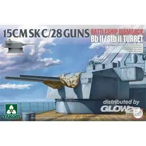 15CMSK C/28 GUNS BATTLESHIP BISMARCK Bb II / Stb II Turret in 1:35