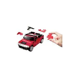 3D-Puzzle Hummer H2 -rot-  im Maßstab 1:32
