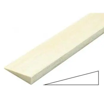 Balsa-Endleiste asymetrisch 5x20x1000 mm (VE=2St.)