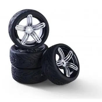 1:10 Räderset (4) 6S Style silb.26mm+3mm