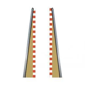 SPORT Randstreifen Anfang/Ende 350mm