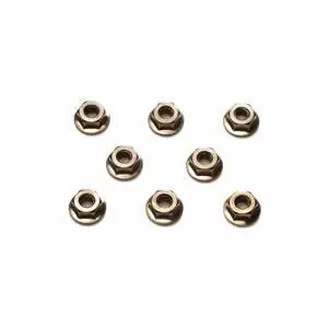 TRF Radmuttern 4mm geriffelt (8) schwarz