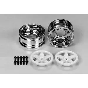 1:10 Felgen (2) Chrom/weiß 2-teilig 26mm